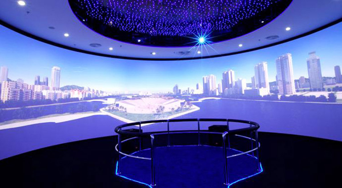 模拟安全360°环幕影院数字媒体展厅
